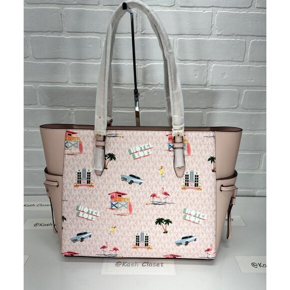 Michael Kors tote gilly large leather bag MK signature bag Light Powder Blush - Picture 4 of 9